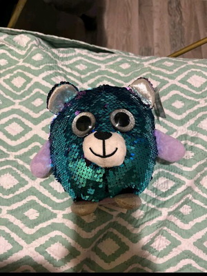 Jumbo Bear with Color-Changing Sequins like new