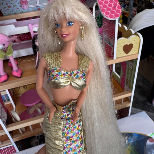 Retro Barbie Mermaid 1995 Jewel Hair