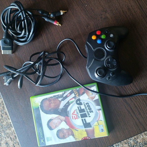 Xbox Original used with controller and FIFA 2003 game