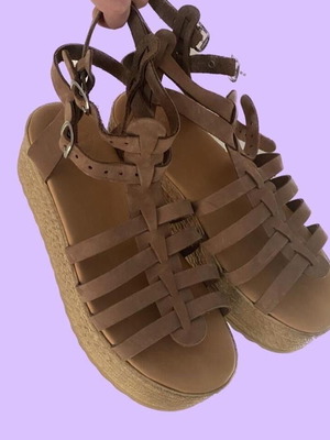 Sandalista platform sandals size 37 like new, 6cm heel