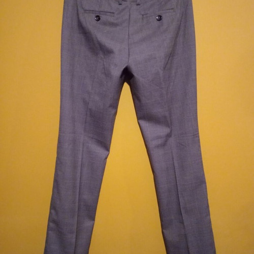 United Colors of Benetton straight gray checked pants new, size IT 44