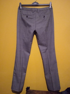 United Colors of Benetton straight gray checked pants new, size IT 44