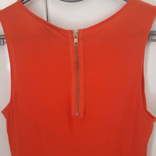 Φόρεμα αμάνικο γυναικείο H&M καινούργιο, πορτοκαλί, μέγεθος Μ, με φερμουάρ