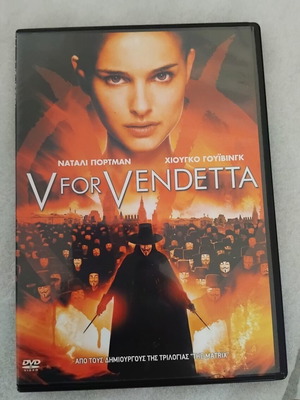 V for Vendetta DVD, dystopian thriller movie, dubbed
