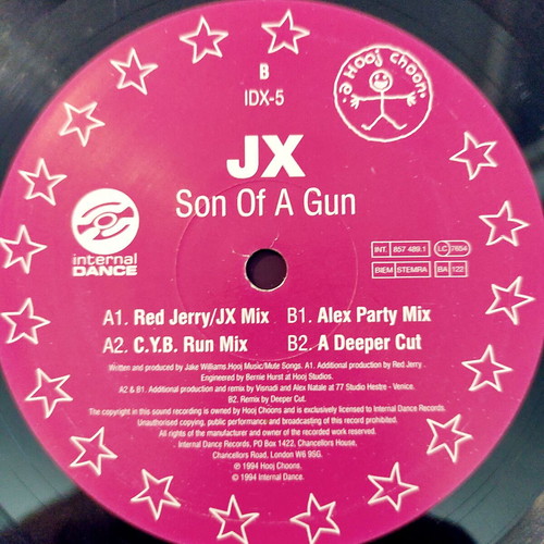JX Son Of A Gun 12'' Vinyl Maxi Single used, electronic 1994 UK & Europe