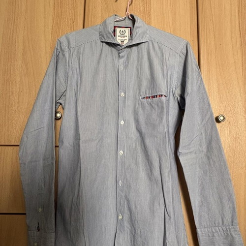 Explorer men's shirt blue with white stripes, size S, used