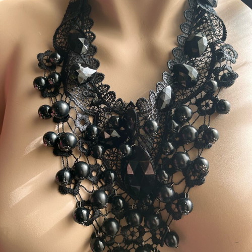 Black lace gothic necklace Bella like new