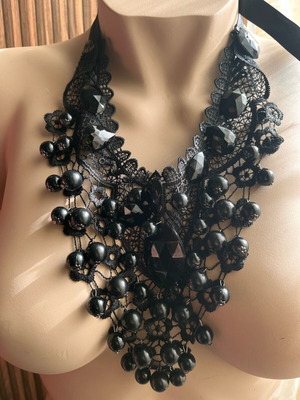 Black lace gothic necklace Bella like new