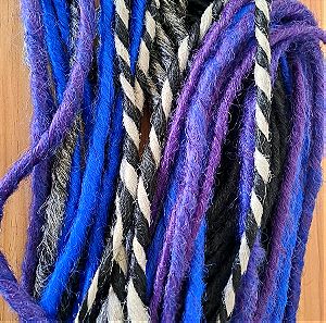 Full Σετ Dreads | Synthetic double ended dreadlocks | Goth/Cybergoth