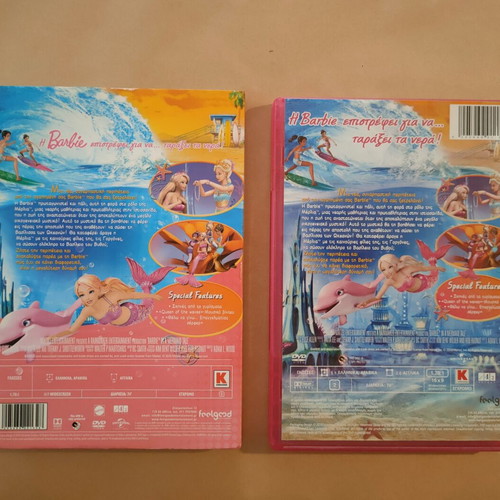 Barbie 4 DVD collectible cases, dubbed animation