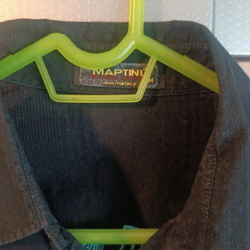 Martini men's shirt used size M black turquoise