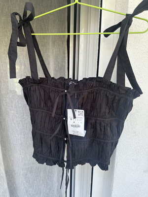 Zara Black Top Size M New