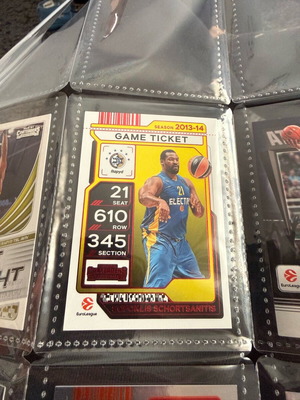 Panini Game Ticket Sofoklis Schortsanitis new