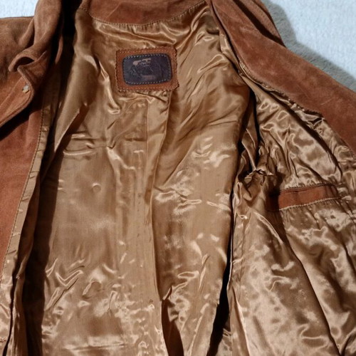 Men's handmade leather coat Romeo y Julieta size M like new brown