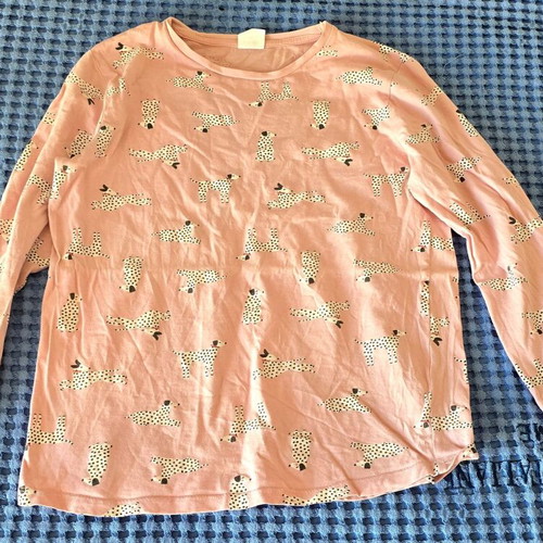 Zara children's long-sleeve top with Dalmatian dogs, 9-10 years