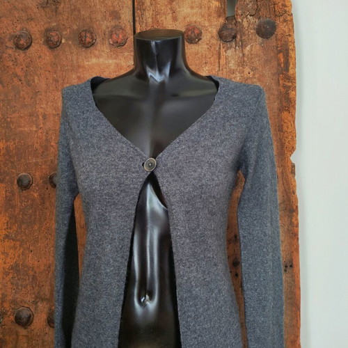 Vintage Italian cashmere angora cardigan like new, grey, size S