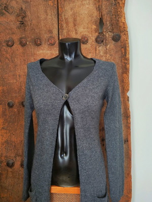 Vintage Italian cashmere angora cardigan like new, grey, size S