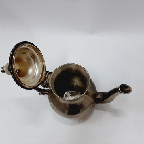 Vintage Moroccan silver-plated brass teapot