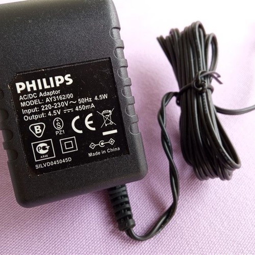 Μετασχηματιστής τροφοδοσίας Philips 4.5v 450ma AY3162 / 00 μεταχειρισμένος