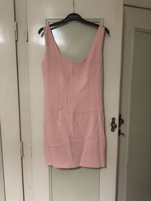 On Line Mini Dress New Pink With Open Back Size M