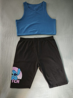 Sinsay shorts and Zara crop top kids set, size 164