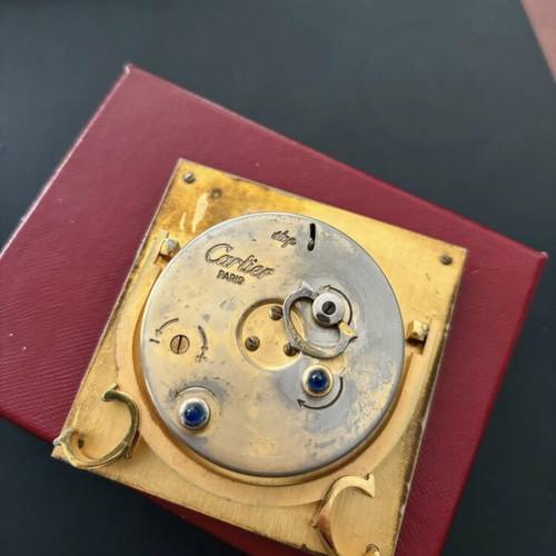 Cartier Paris desk clock used, mechanical, vintage design
