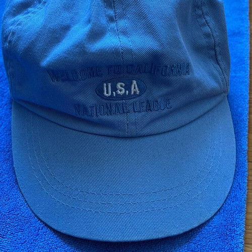 Zara jockey hat like new, blue cotton