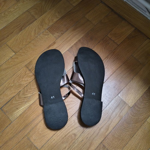 Tsoukalas Shoes handmade women's sandals bronze color size 41 like new