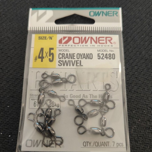 Owner Oyako Swivel Crane 52480 fishing swivels new, pack of 5