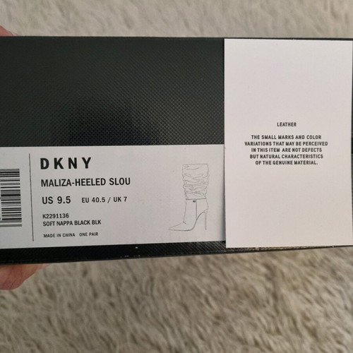 DKNY leather boots new, black, size 40.5