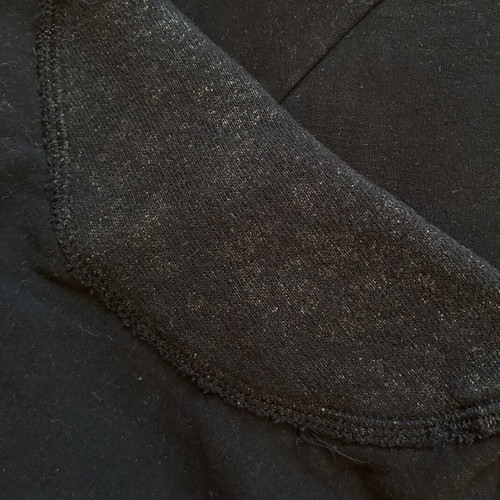 Sugarfree black cropped sweatshirt with balloon sleeves and glitter patches