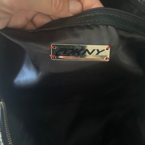 DKNY large shoulder bag used, black and beige