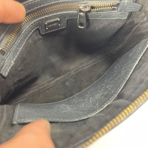Dolce & Gabbana men leather clutch used, gray