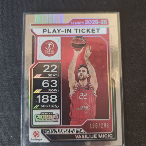 Vasilije Micic Panini Euroleague Contenders 2025/2026 card 186/299