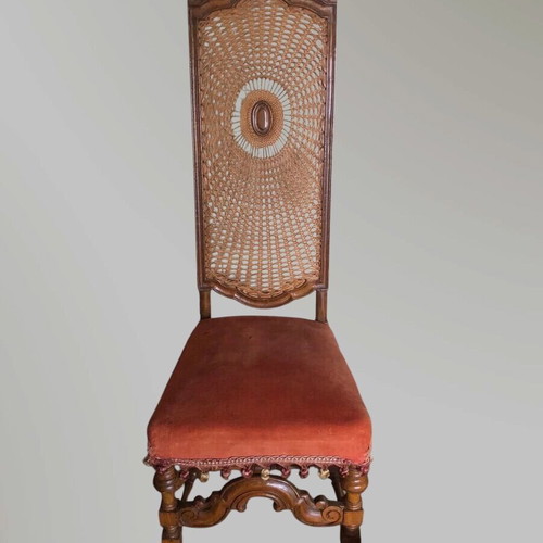 Throne chairs used, set of 2 with red velvet seat