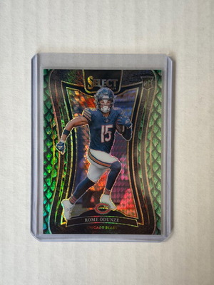 2024 Panini Select Rome Odunze Dragon Scale Prizm Chicago Bears RC κάρτα καινούργια