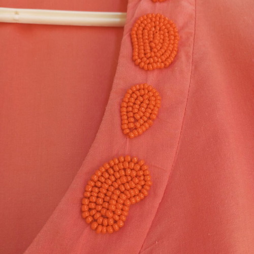 Summertime by Raxevsky Boho tunic blouse coral like new
