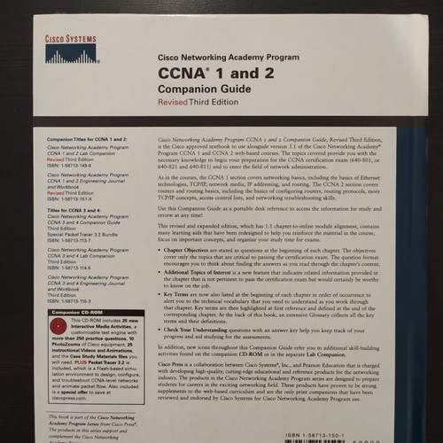CCNA 1 & 2 Companion Guide used, 3rd Edition with hardcover