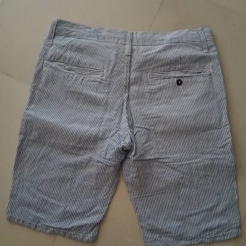 Bershka Men's Striped Linen Viscose Bermuda Shorts Size M Like New