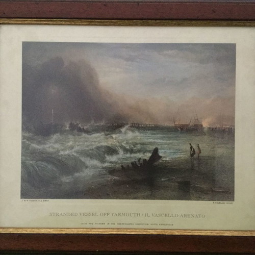 Lithograph with frame based on J.M.W. Turner artwork, new