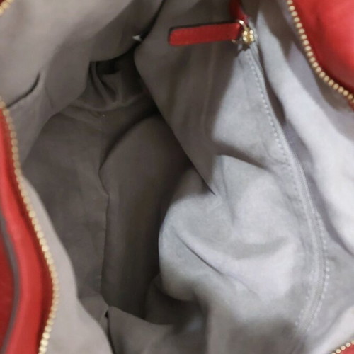 Shoulder bag red leather women's new