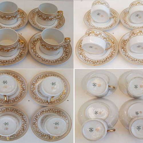 Porcelain coffee and tea cups set new, exclusive to Portuguese royal family