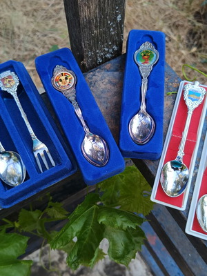 90s Euro Disney Collectible Spoon Set with Mickey Mouse, new