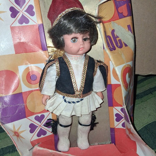 Greek Tsoulias Doll used with its box