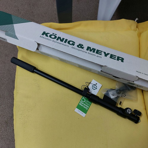 Mic boom extension arm KONIG+MEYER new, black