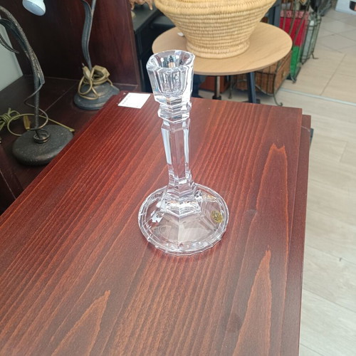 RCR Cristallo Crystal Candlestick used, 24% PbO Italian design