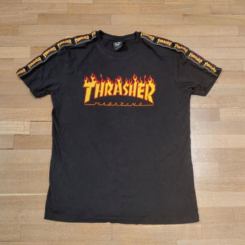 Thrasher Magazine Black Cotton Shirt used, size L fit