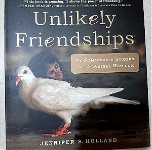 βιβλιο unlikely friendships στα αγγλικα ,καινουργιο αλλα εχει μεσα στο πρωτο φυλλο αφιερωση