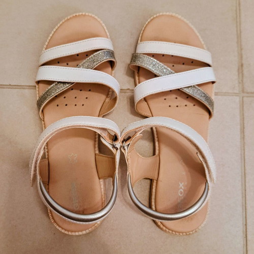 Geox Karly anatomical white sandals, size 36