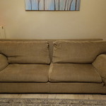 Living room set with coffee table and sofas used